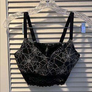 Torrid Black Spider Web Lace Bralette
